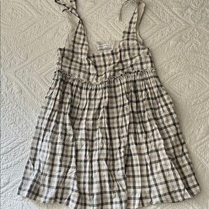 Urban Outfitters Black and White Plaid Mini Dress